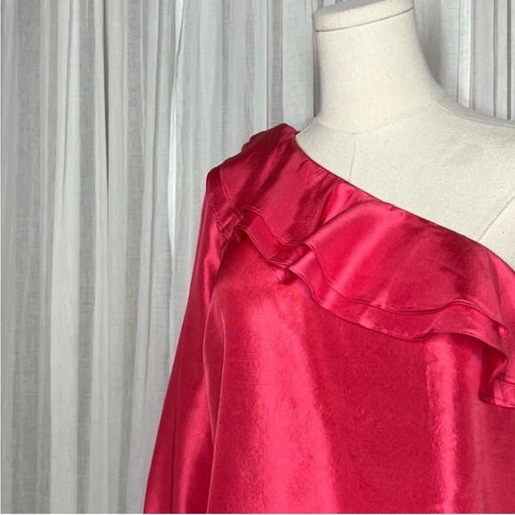J. Crew Silk Ruffle One-Shoulder Top - Picture 7 of 8